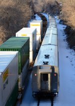 Amtrak #20(2) heads north after spending about 15 hours in Lynchburg